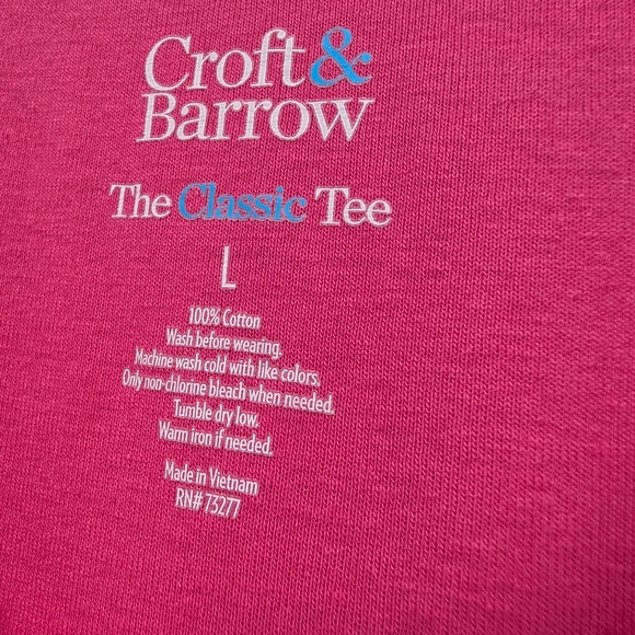 Croft & Barrow Essential Crewneck Tee Color: Pink  Size:L (EUC) - Picture 3 of 8